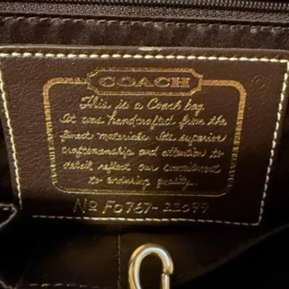 Coach tote bag in brown signature canvas